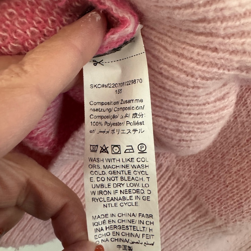 Charming Pink Heart Women's Cardigan - Picture 3 of 3